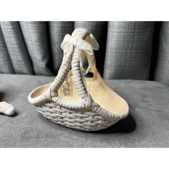 VTG Anthropomorphic Ceramic Egg Pink Shelf Sitter Figures Sleepy Happy Basket - Picture 15 of 16